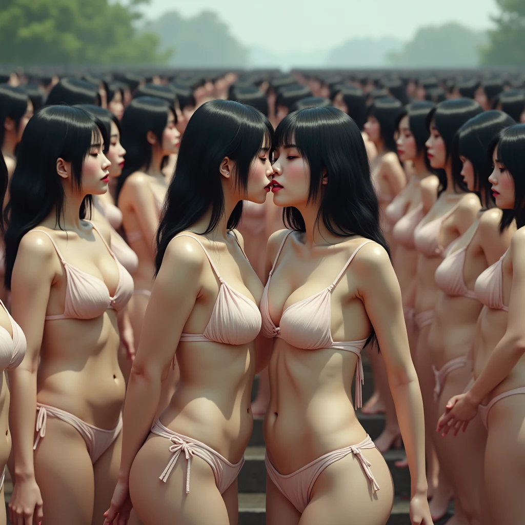 (Japanese Clone-girls=Myself), (Super Best masterpiece Clone-girls Raw Photography Art), (16K, Highest quality, Ultra-high resolution, RAW Photos), (It's so unrealistic., With unparalleled depiction, With an unfathomable sight, An unprecedented and shocking worldview, Clone-girls: In a world of mass reproduction, Ultra-realistic), (Japanese Girls, Sasaki Nozomi, 26yo, Small face, Thick black hair, long hair, Dark Eyes, Mature face, Cute Smile, Smiling face, A gentle gaze, Very pleasant look), (Very beautiful detailed girls, Accurate body structure, Accurate body movements, Very detailed body, (Super big breasts, Large bulge of ample breasts)), (Summer casual clothes, Short sleeve, mini skirt, hour々I can see your pants, Cleavage Emphasis, Emphasise the fullness of your breasts), (Very detailed, Myself cloning, Depiction of splitting oneself, 1Myself girl→1,000,000,000,000,000,000,000,000,000,000Myself cloning girls), (Very detailed and intricate, Myself clone-girlsから, Myself's body is multiplying, A perfectly matched depiction, (In the same female body,With the same face, With the same hairstyle, In the same clothes, At the same height, 同じSuper big breasts)), (1,000,000,000,000,000,000,000,000,000,The number has increased to over 10,000.), (Myself girls only), (1,000,000,000,000,000,000,000,000,000,000,000,000,000,000,000,000,000,000,000,000,000,000Myself girls), (Very detailed描写で, Physical contact), (Very detailed depiction, Clear and accurate perspective depiction, Ultra-wide field of view, Focus on the average value of the image, Illuminated from the front by a soft, bright light), hug, kiss, Chest to Chest, Happy laughter