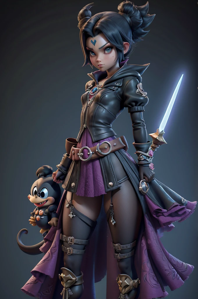 monstros estilos kingdom hearts, baseados em animais,3d style, shadown monster, demons, darkness monster, rayman legends, mickey mouse character style, girl and body, kingdom hearts, malhas leves e quentinhas, cores quentes e alegres, portando espada magica, dark mouse in around, (raytrace),(((sexy e sensual))),((demon's crest)),((peitões))