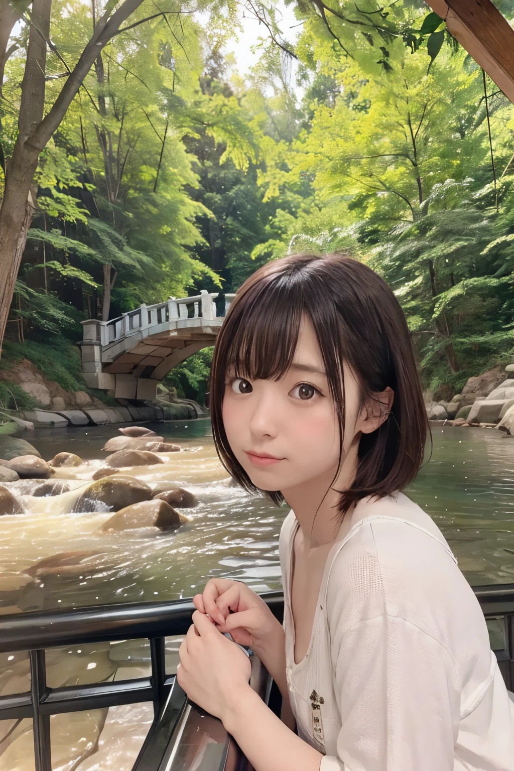 8K, RAW Photo, Best Quality, Masterpiece, Realistic, PhotoRealistic, Extremely Detailed 8k Wallpaper, Beautifully Detailed Eyes, Finely Detailed Face, 
 BREAK 
Professional Lighting, 
 BREAK 
((3 Girls are Eating Hamburgers:1.2, s-bridge + s-river + scenery:1.2)), 
 BREAK 
Perfectly Anatomically Correct:1.0, Beautiful Thin Fingers:1.0, 
 BREAK 
3 Girls, Symmetrical Clear Eyes:1.0, 
All Members are Japanese Kawaii Teens, 
Wearing Random SHIMAMURA Summer Clothes, 
Random Short Hairs:1.0, 
 BREAK 
SFW:1.0, 
 BREAK 
Wide Shot:1.0, Distant View:1.0