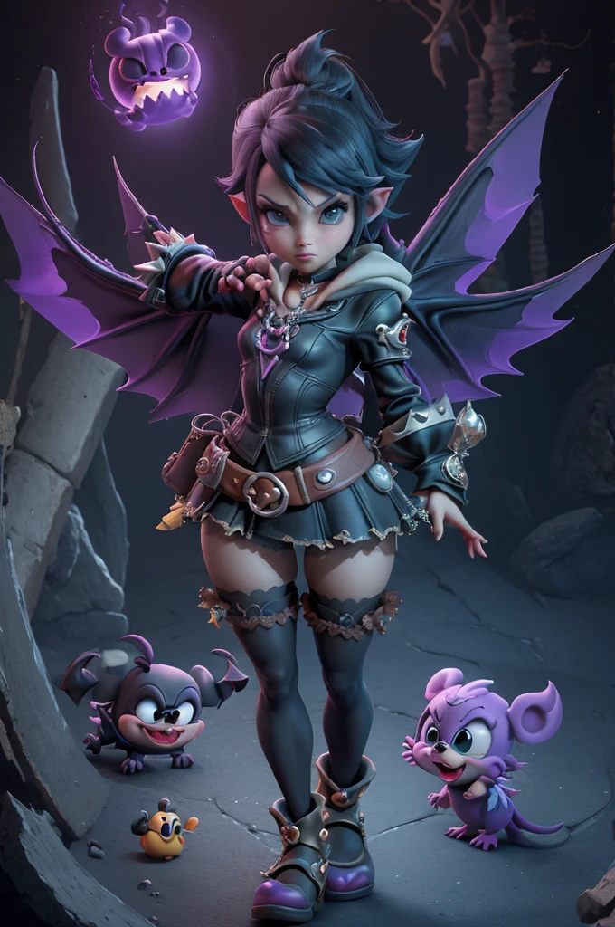 monstros estilos kingdom hearts, baseados em animais,3d style, shadown monster, demons, darkness monster, rayman legends, mickey mouse character style, girl and body, kingdom hearts, malhas leves e quentinhas, cores quentes e alegres, portando espada magica, dark mouse in around, (raytrace),((( e sensual))),((demon's crest)),((peitões))