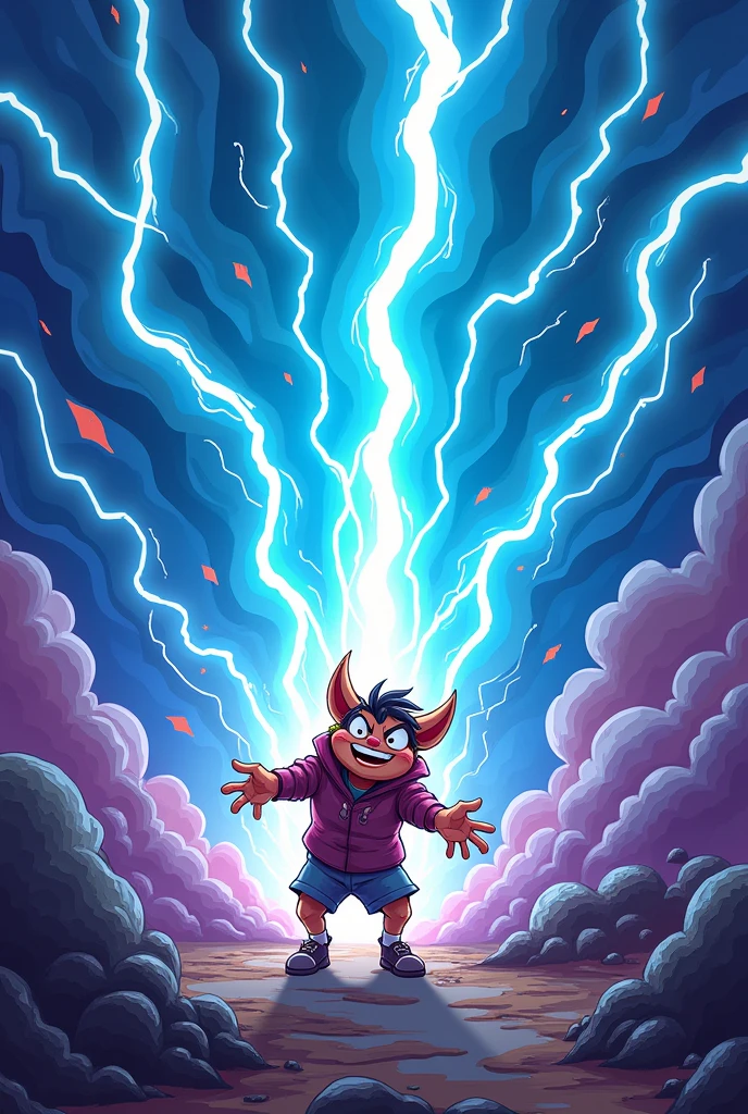   using cartoon lightning theme
