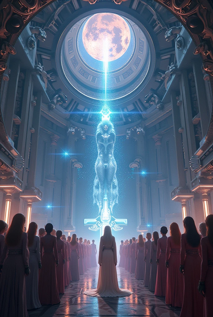 The great meeting of the Galactic female Federation is an extraordinary gathering of the galaxy's most influential and ancient civilizations, all with the ability to manipulate time and space. On a massive, high-tech central spaceship belonging to the Galactic Federation, these powerful female beings come together to discuss some of the most critical issues in the history of the universe: Earth's development and other worlds in parallel universes.