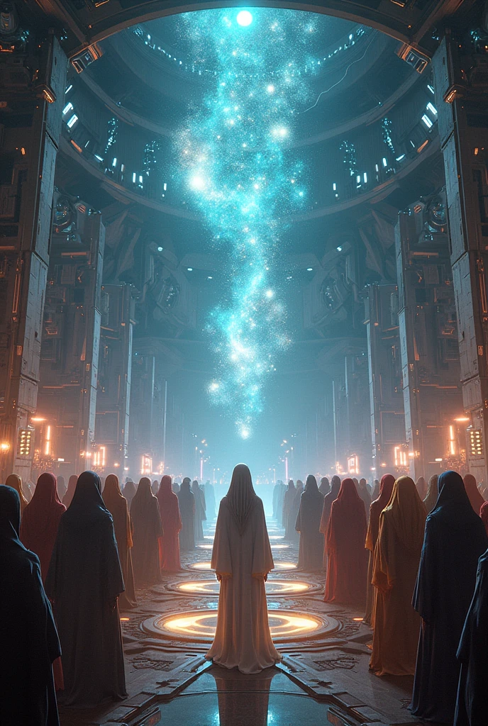 The great meeting of the Galactic female Federation is an extraordinary gathering of the galaxy's most influential and ancient civilizations, all with the ability to manipulate time and space. On a massive, high-tech central spaceship belonging to the Galactic Federation, these powerful female beings come together to discuss some of the most critical issues in the history of the universe: Earth's development and other worlds in parallel universes.