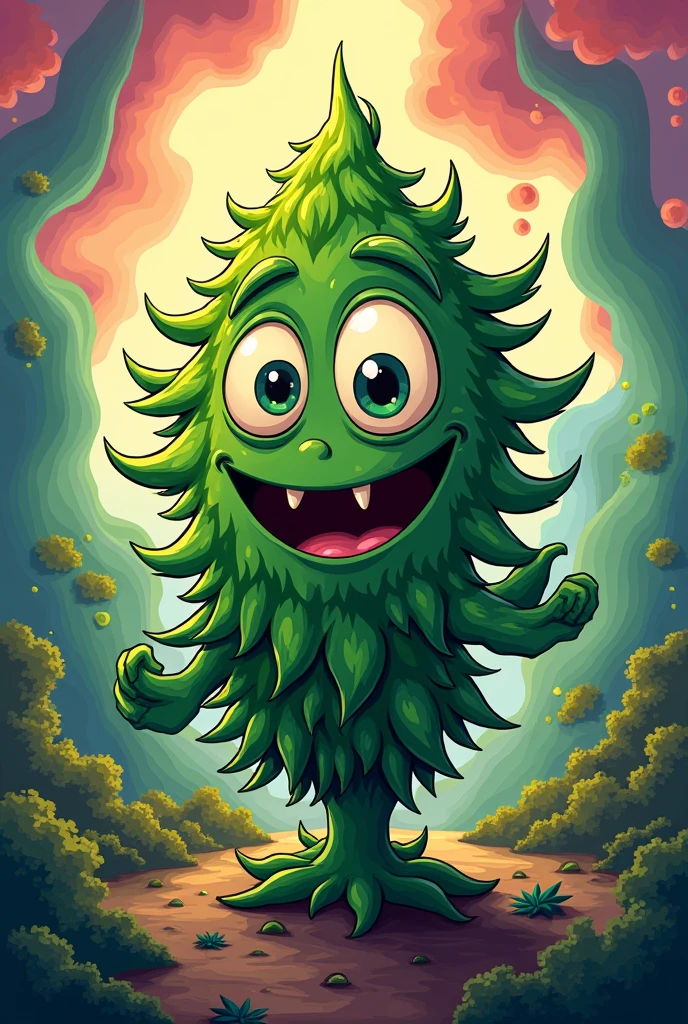 tête de marijuana drole