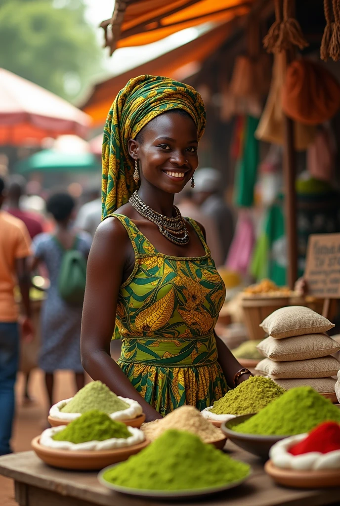 Woman selling moringa powder tesfalem moringa