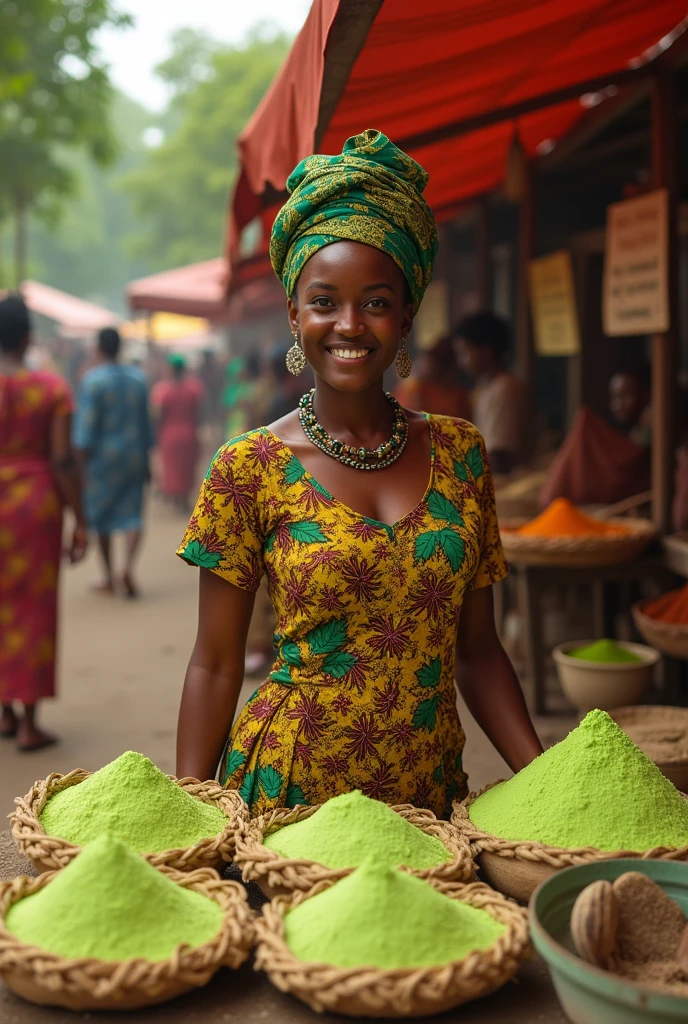 Woman selling moringa powder tesfalem moringa