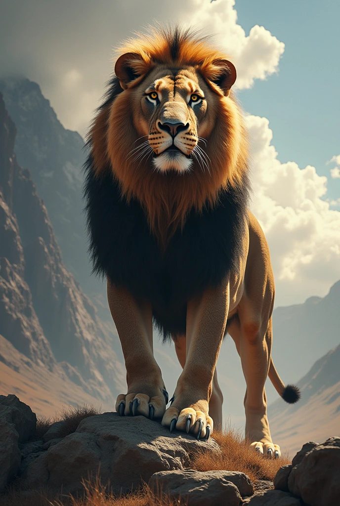 Image of the success of someone egocentric landscape or animal only animal for a cover