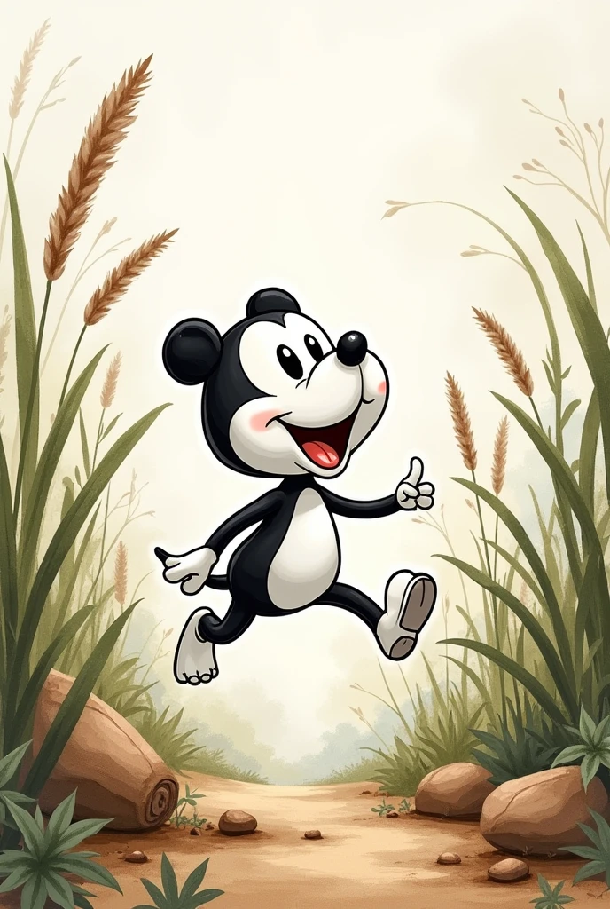 comic watercolor natural background black and white