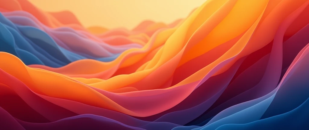 A wallpaper containing the colors blue, orange(dominant), maroon, color blending