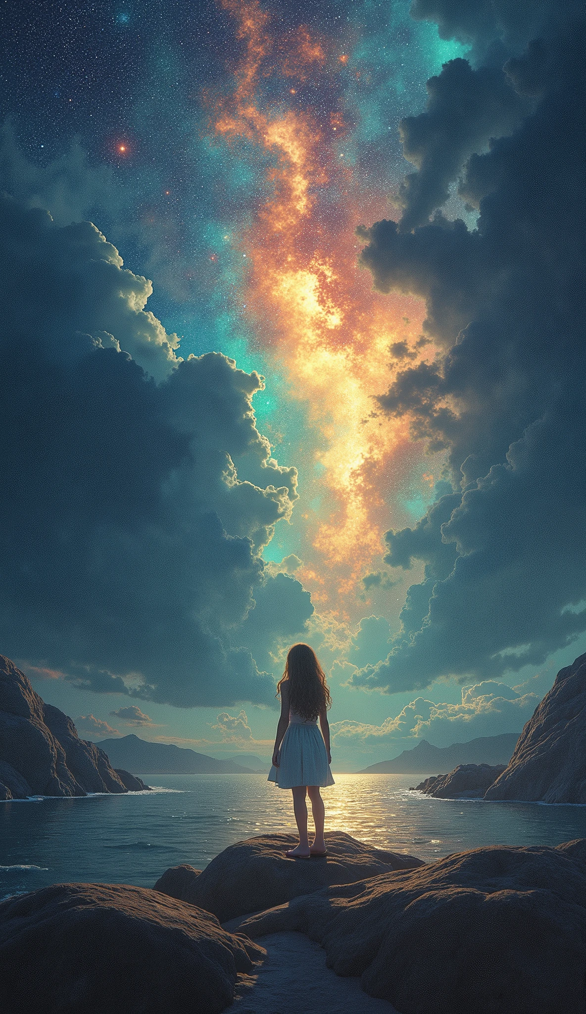 realistic, girl, journey in astral projection, energies collide, insane, beautiful
