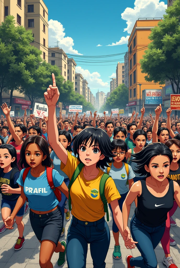 brazil: art as protest Art, anime people protesting brazil