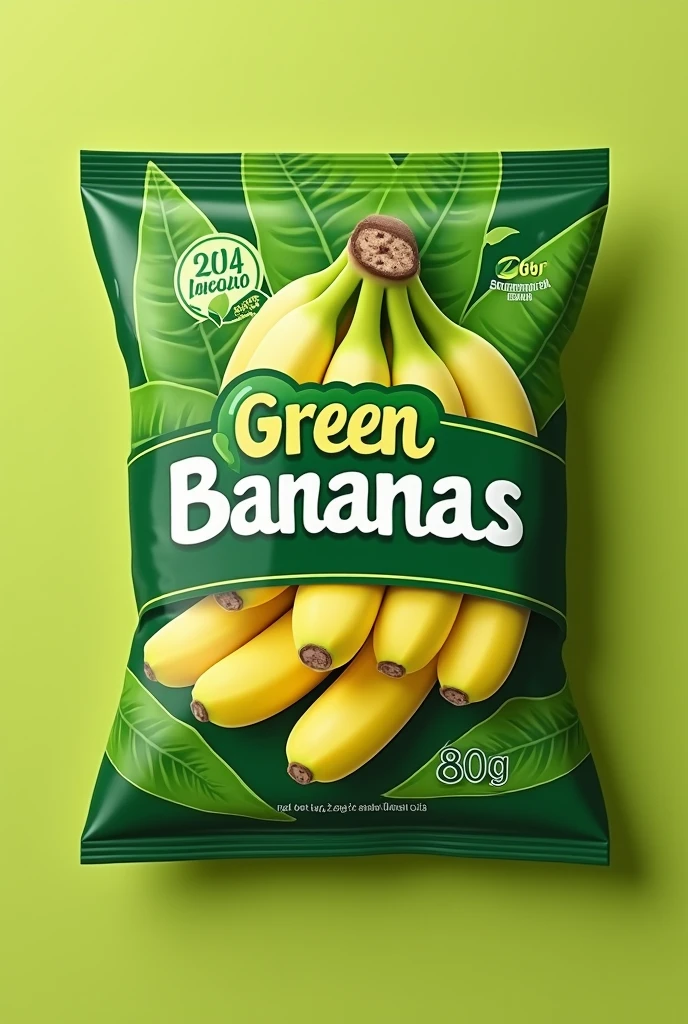 A label with the name of ONE OF THESE! In Spanish from a package of green bananas, containing net weight of 80g. I want an original design