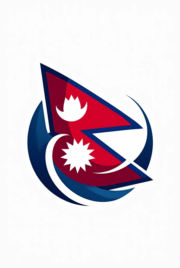 Create a Sports Passion Nepal Logo with flag of nepal like a organisation