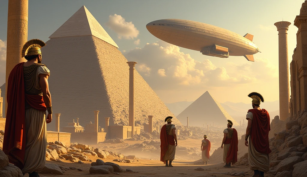 Twin tower, roman colossal, Egyptian pyramid, zeppelin, emperor augustus, Alexander the great, persian kingdom