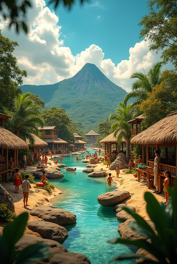 Create a diorama about everything famous that Davao region has