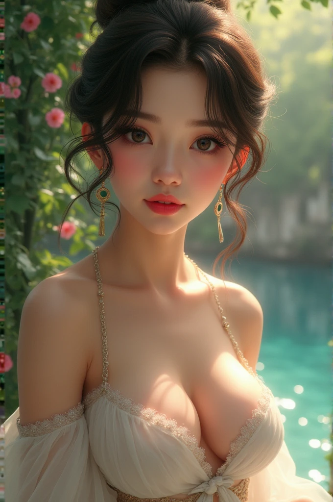 Create a beautiful Asian with big boobs