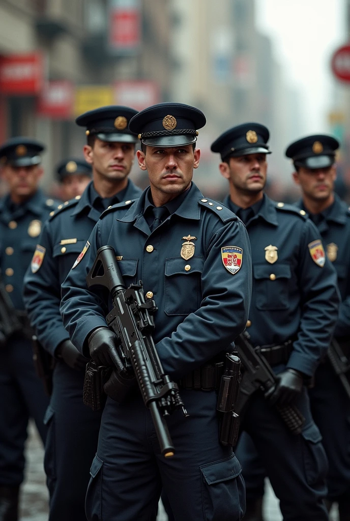 Group of Serbian cops