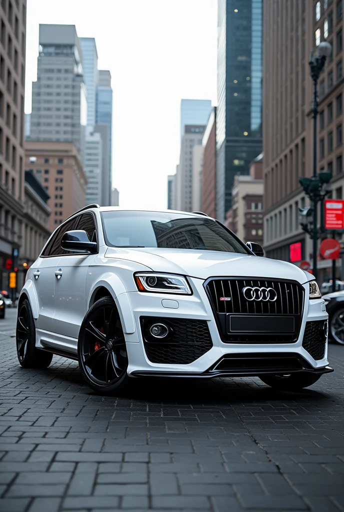 Audi Q5 blanc de 2012 tuning