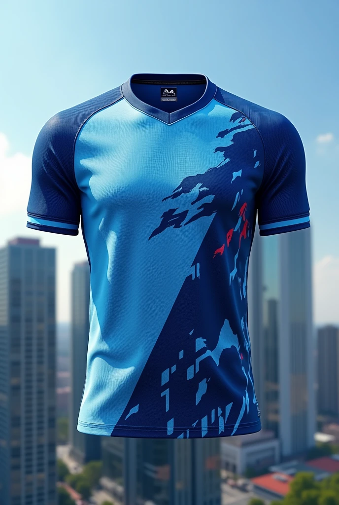 make a mixed print national team jersey in Atlanta's light blue and dark blue colors