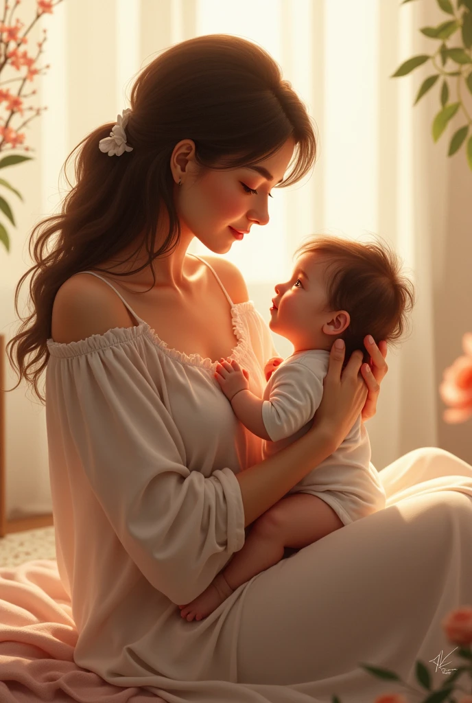 Mom and baby