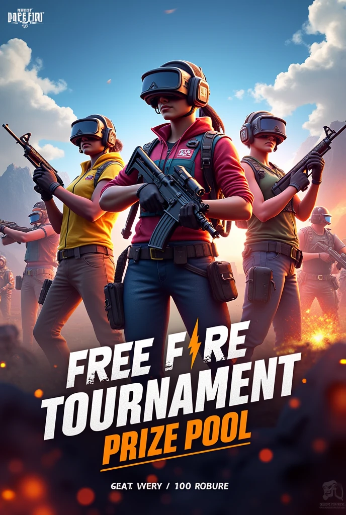 Free fire tournament adtervisment
Price pool 800 Rupees
BR All player are invited and entey free is 100
Enter free 100 rupees