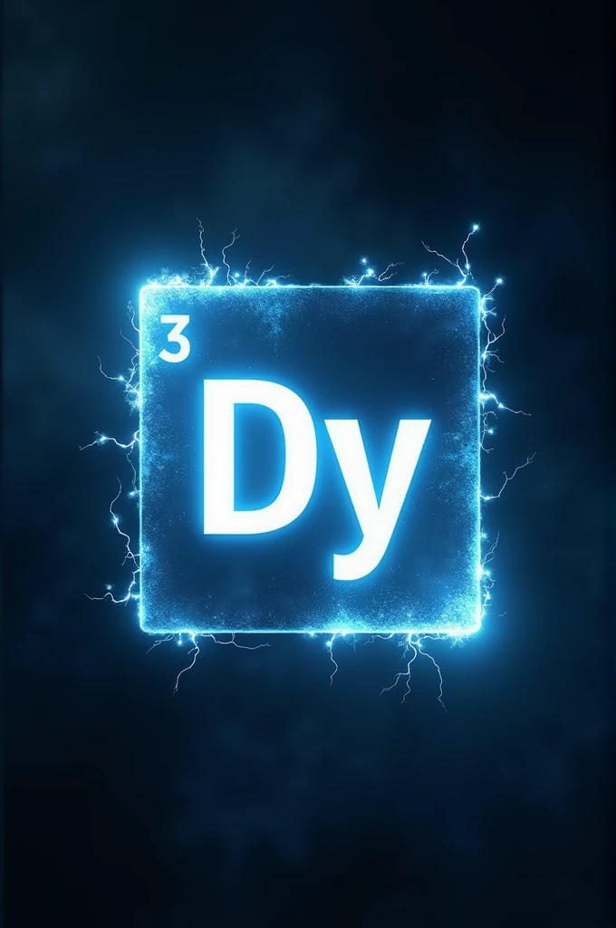 Dysprosium elements symbol glowing image
