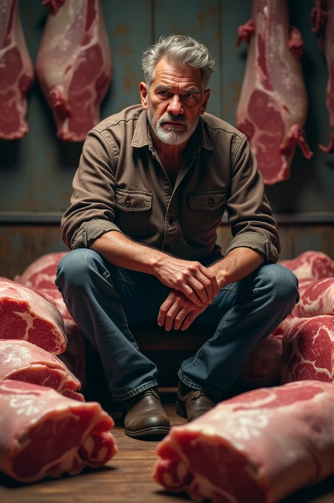 I want pork meat with midage man