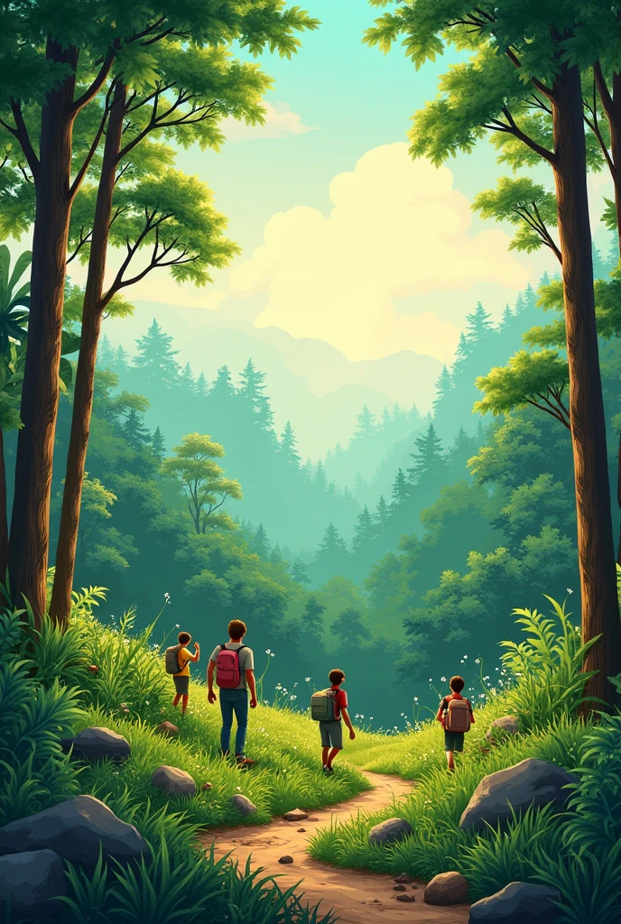Buat baliho kegiatan forest camp dan plant forest