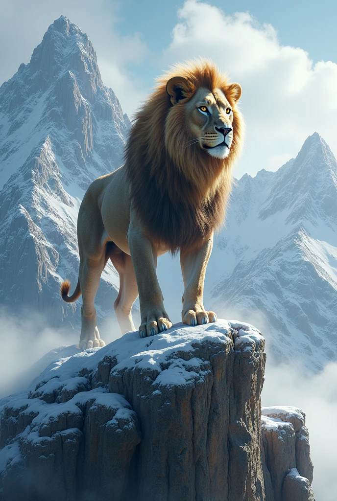 Lion on mountain