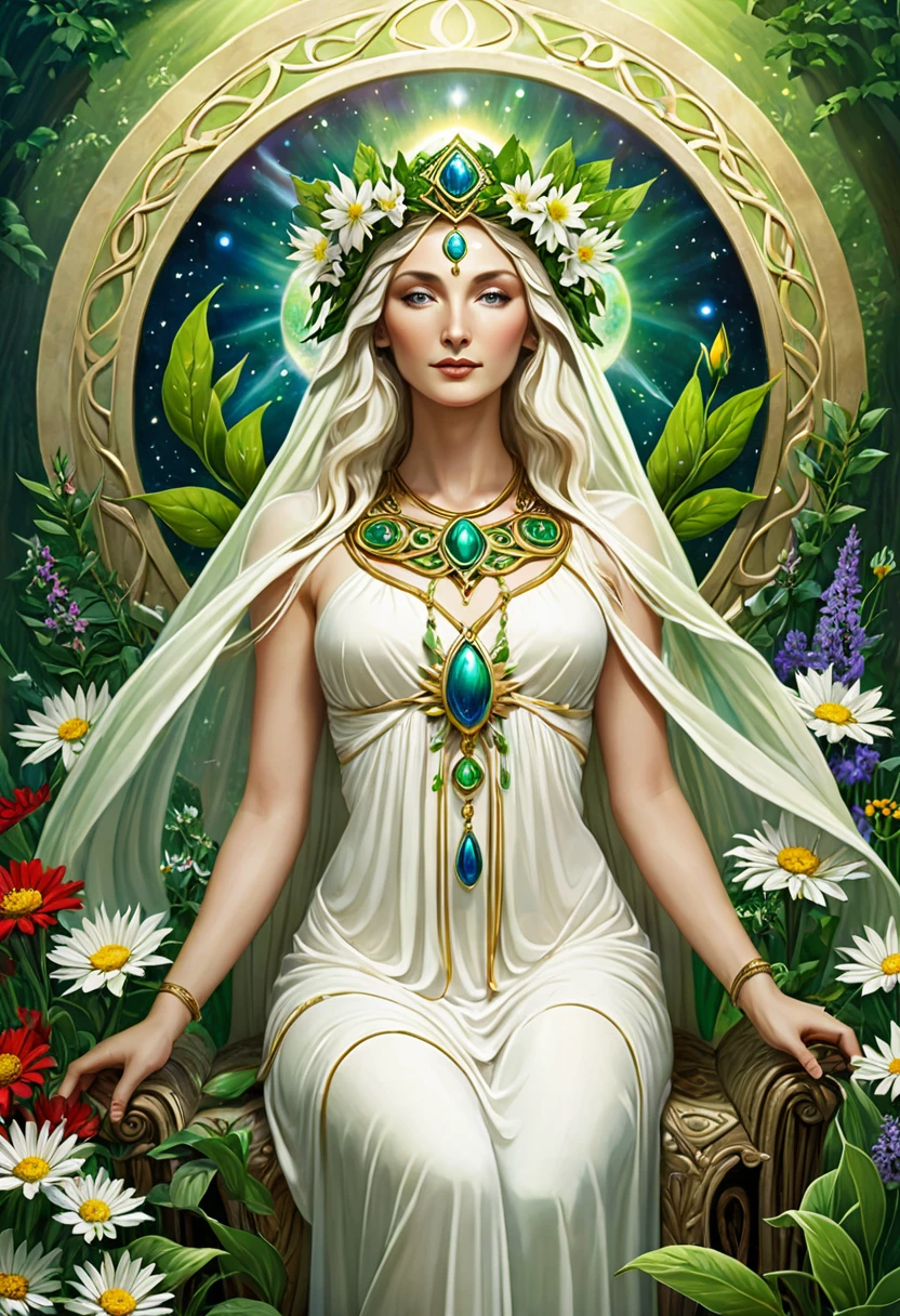 High Priestess of the Earth Mother，Goddess of Nature，Flowers
