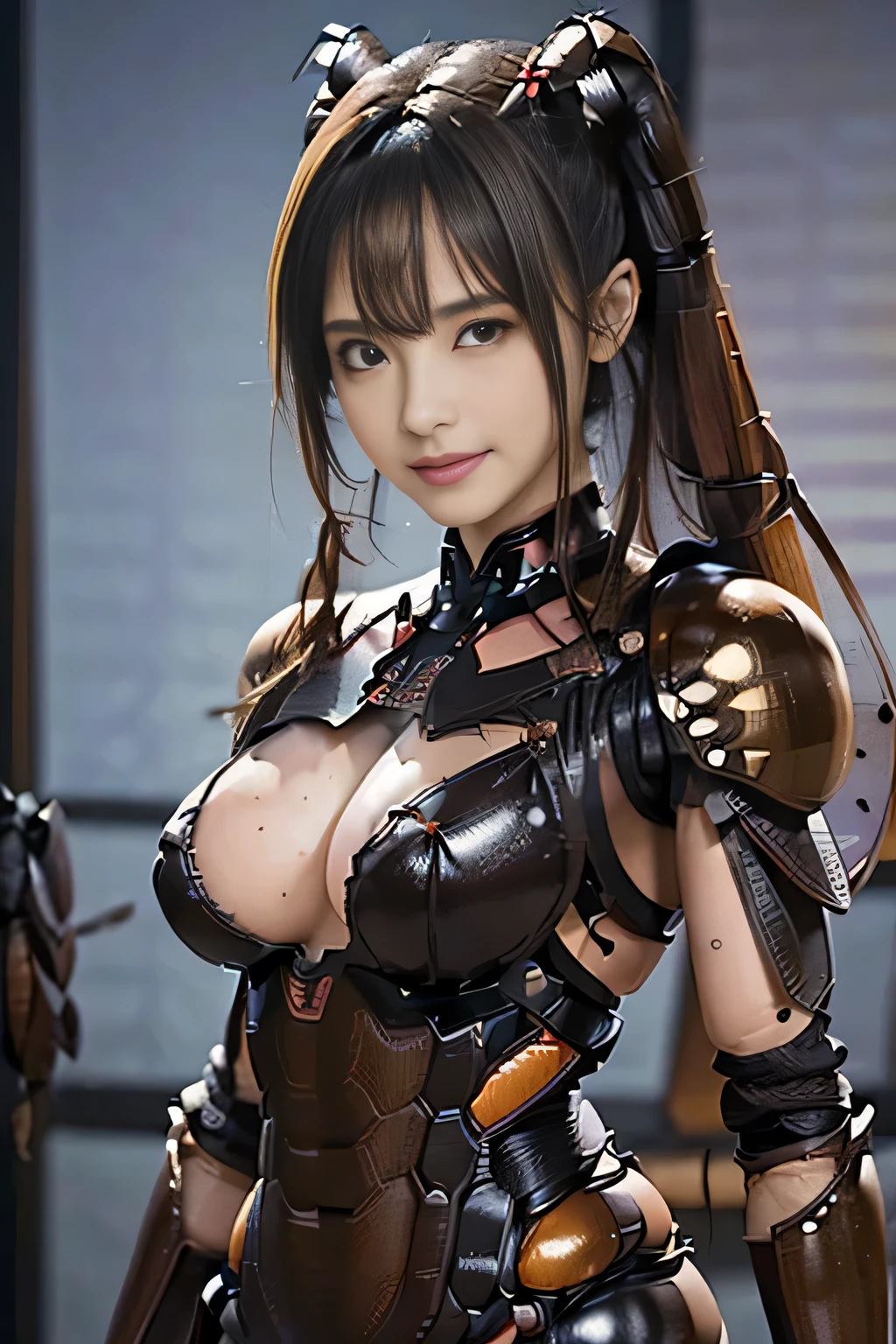 (high resolution,masterpiece,best quality,extremely detailed CG, anime, official art:1.4), realistic, photo, amazing fine details, all intricate, gloss and shiny,awesome many layers, 8k wall paper, 3d, sketch, kawaii, illustration,( solo:1.4), perfect female proportion,villainess, (fusion of dark brown cockroach and lady:1.4), (brown cockroach form lady:1.2), (brown cockroach lady:1.2), (fusion:1.2), (solo:1.4), (evil smile:1.2), muscular, abs, (cockroach brown exoskeleton bio insect suit:1.4), (cockroach brown exoskeleton bio insect armor:1.2), (brown transparency cockroach wing:1.4), (brown cockroach antennae:1.3),