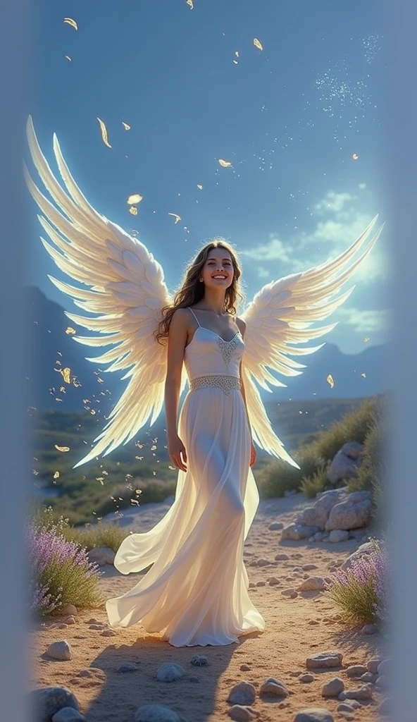 angel, smile, masterpiece, shine, silhouette,