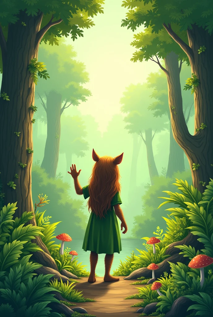Create an AI design for a banner for forest camp and plant forest activities