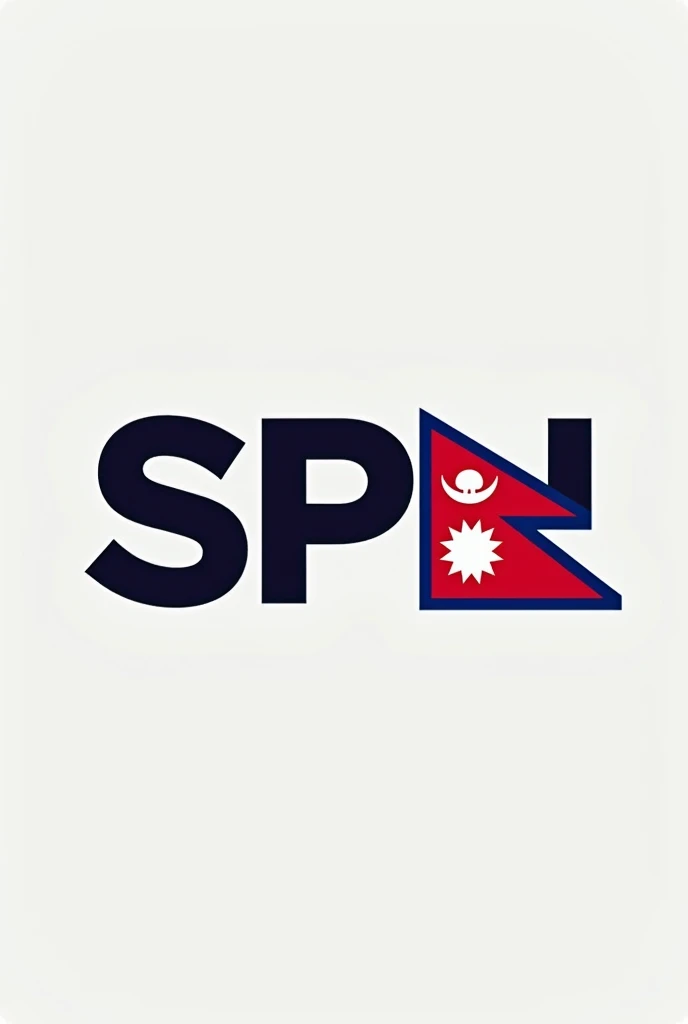 Create a SPN text Logo with flag of nepal like a organisation