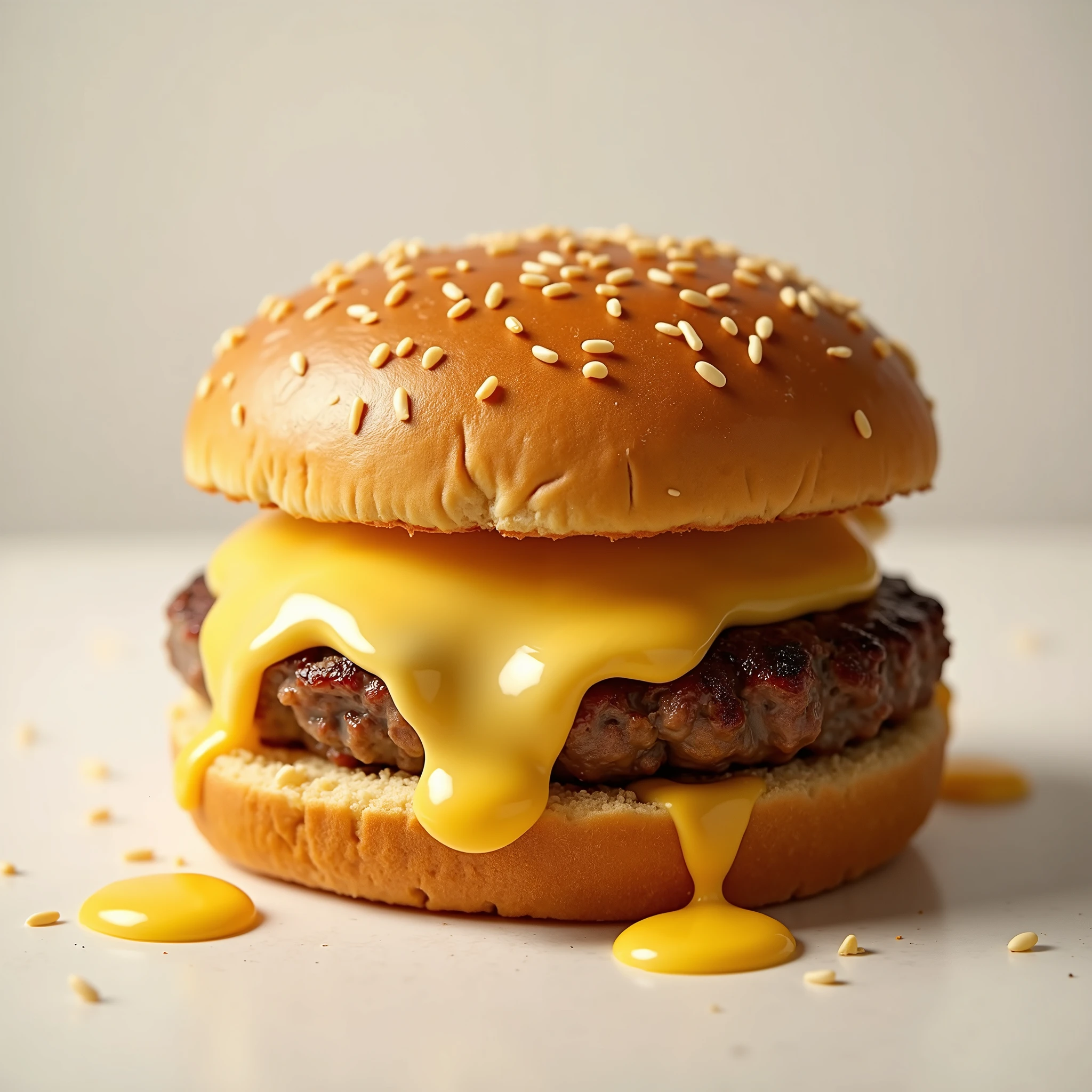 cheese　Melty　hamburger　photograph
