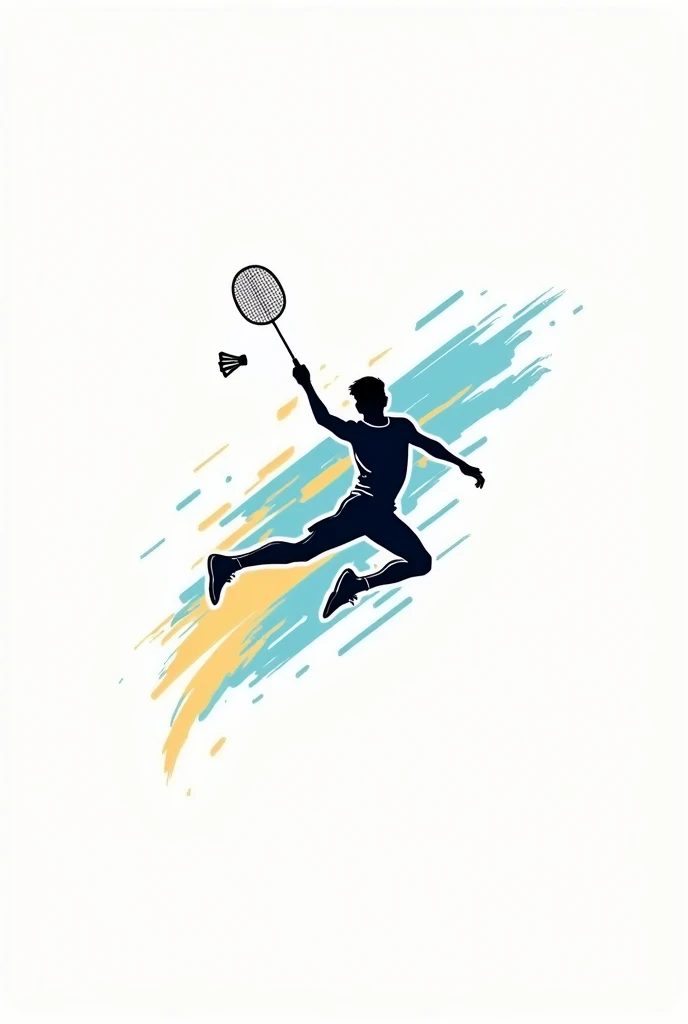 Badminton jump smash logo