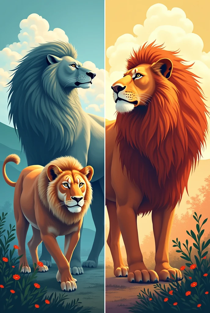 "Organize sua alimentAction e descubra como otimizar seu tempo e transformar sua vida." and the images of an 'eagle' with the word "focusing", of a 'lion' with the word "discipline" and with the image of a 'wolf' with the word "Action"