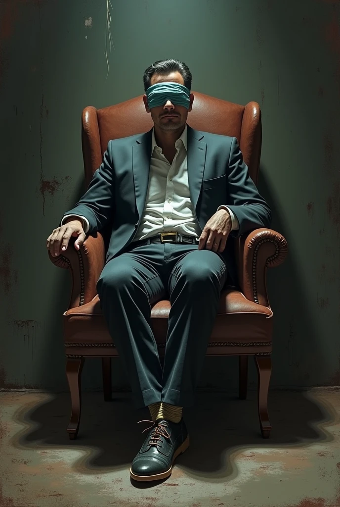 There is a handsome businessman from Malaysia named Zarul tangan,legs with black socks tied to a chair and eyes covered with a cloth The kidnapper took off Zarul's shoes and tickled Zarul's soles with a chicken feather and he laughed out loud