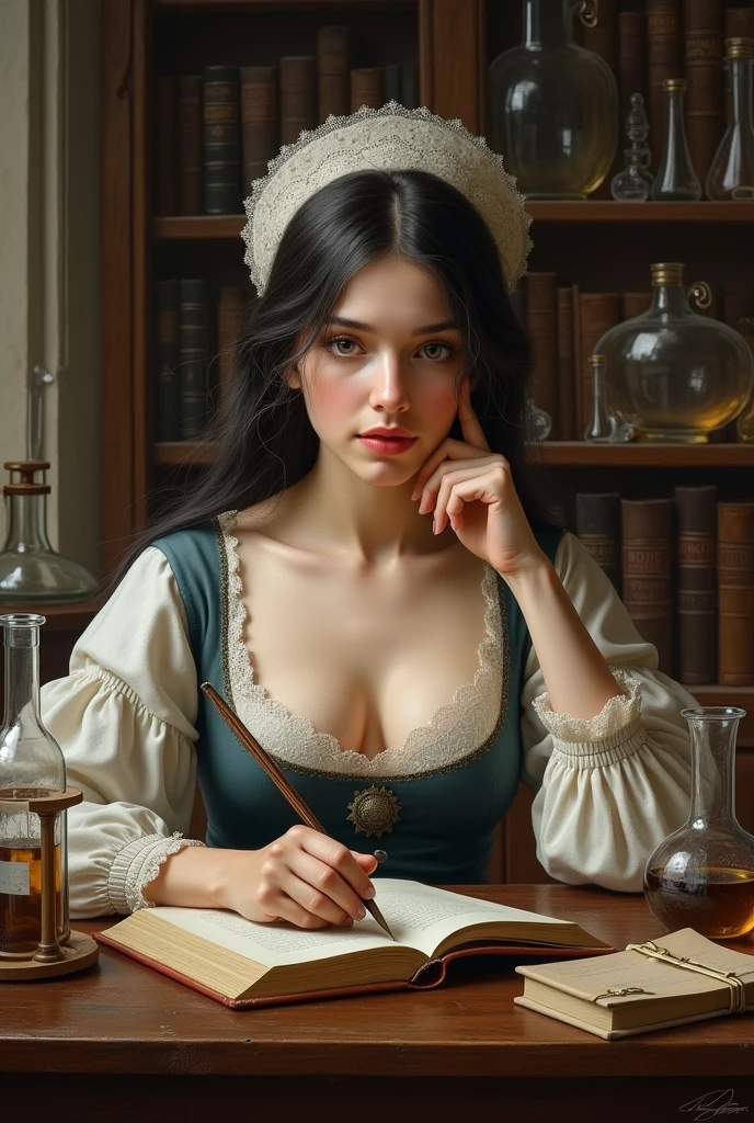 Marie Anne Pierrette Paulze recording laboratory observations