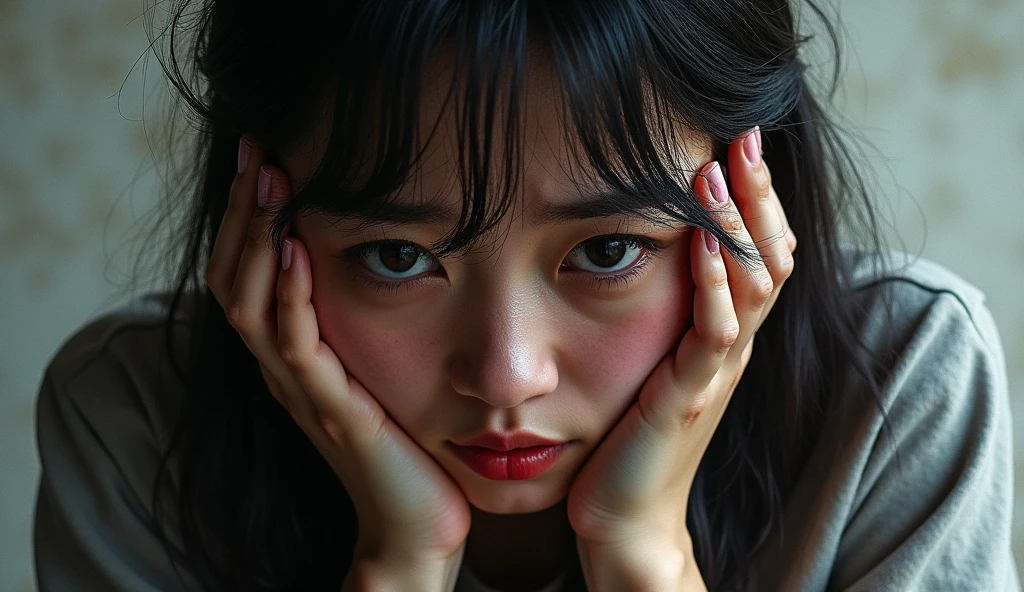 "Create an eye-catching thumbnail featuring a dramatic image of a person with a distressed expression, possibly holding their head in their hands. Include bold, large text that reads 'सर की बर्बादी' in a striking, attention-grabbing font. Use contrasting colors to make the text stand out and add some subtle effects like a cracked or shattered background to emphasize the theme of destruction or downfall."