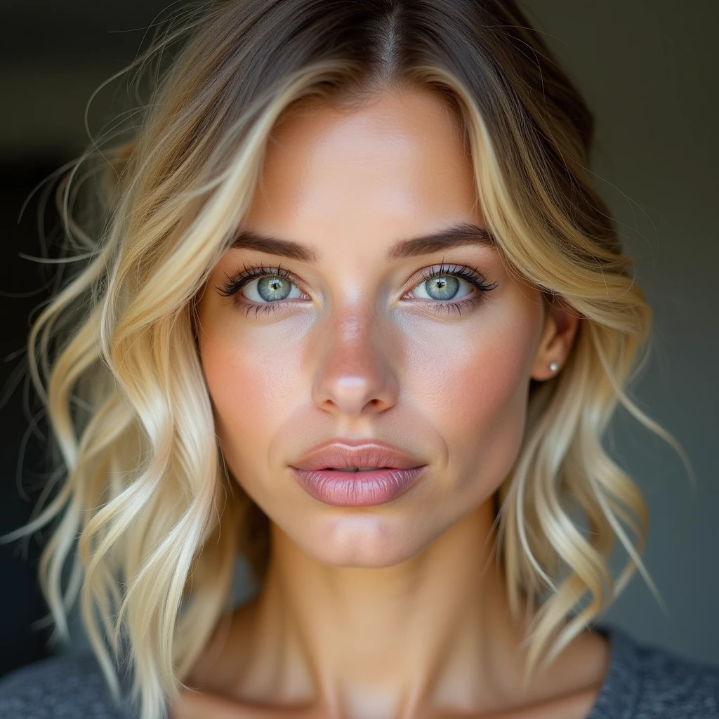 blonde woman face