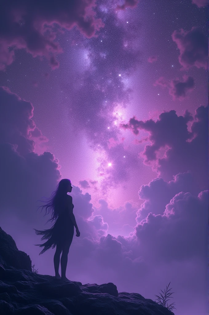 Mercury Retrograde with violet galaxy watching the world