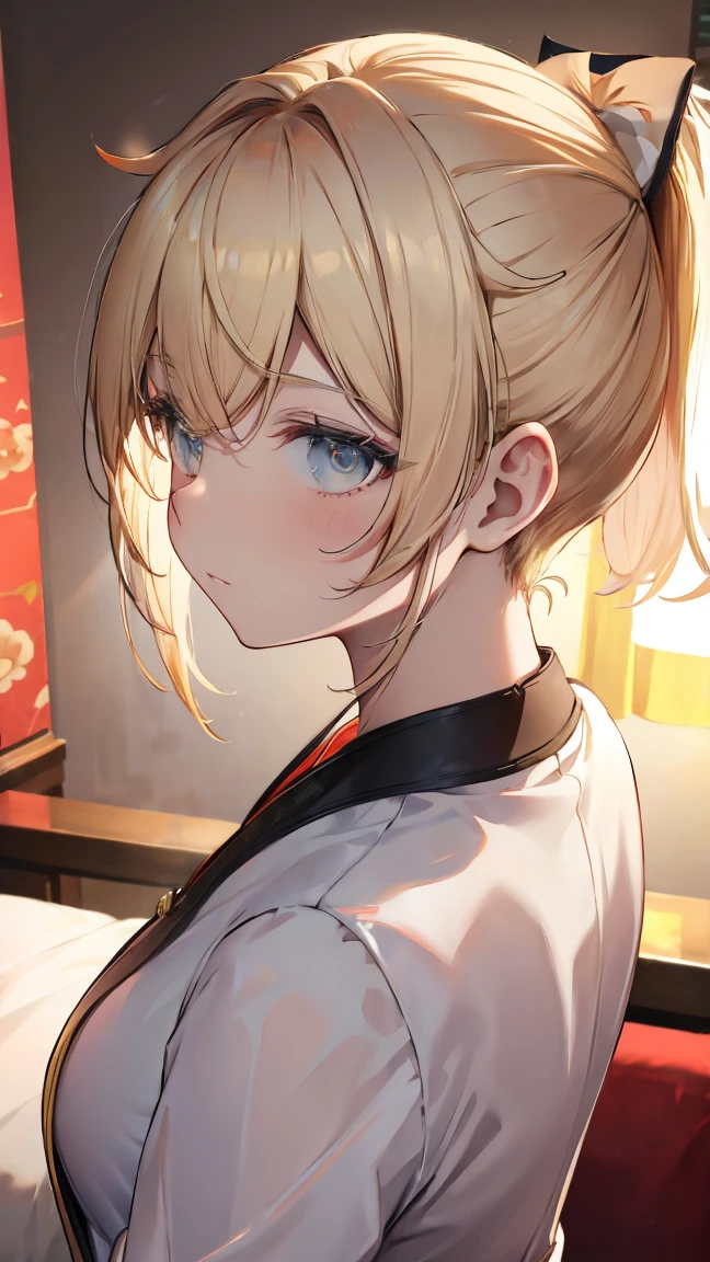 Qipao,China Hotel,Blonde,ponytail