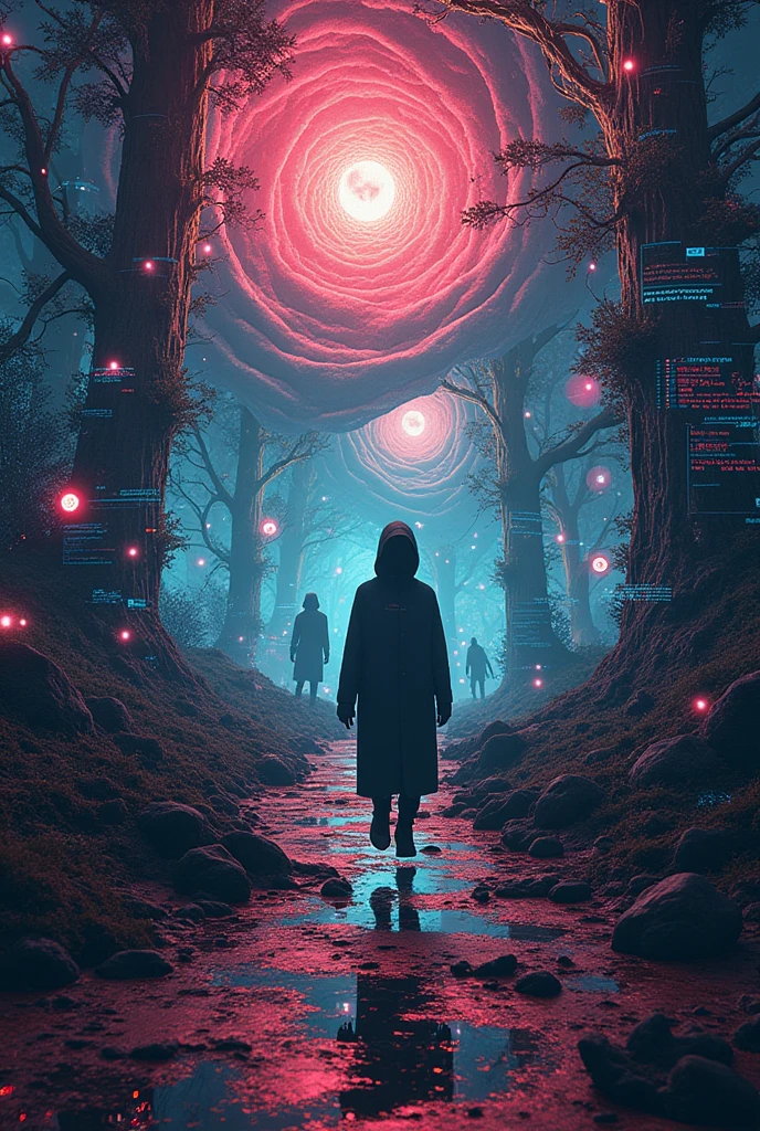 Memes、Surreal、Digital Art、EEG、Information flow、Cultural transmission、Potential awareness、abstract pattern、psychedelic、Neon color、Glitch Art、cyber punk、movie、Super detailed、8k、Realistic、Volumetric、Ray Tracing、Studio Lighting、Colorful colors、psychedelic要素、Viral content、Social Media、Cultural phenomenon