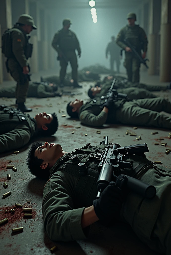 Serbian special forces dead on the floor killed by albanian
