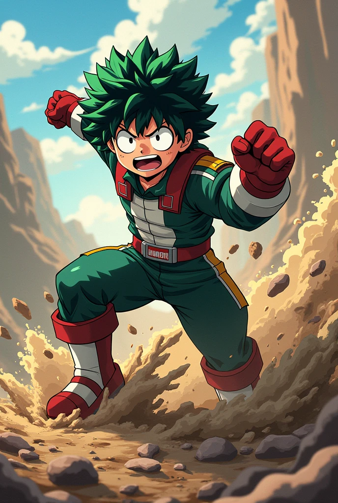 Create me a real quirk on deku in hero academia 