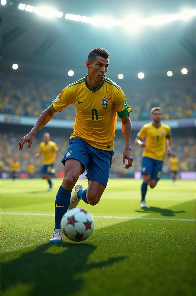 Cristiano Ronaldo playing for Brazil