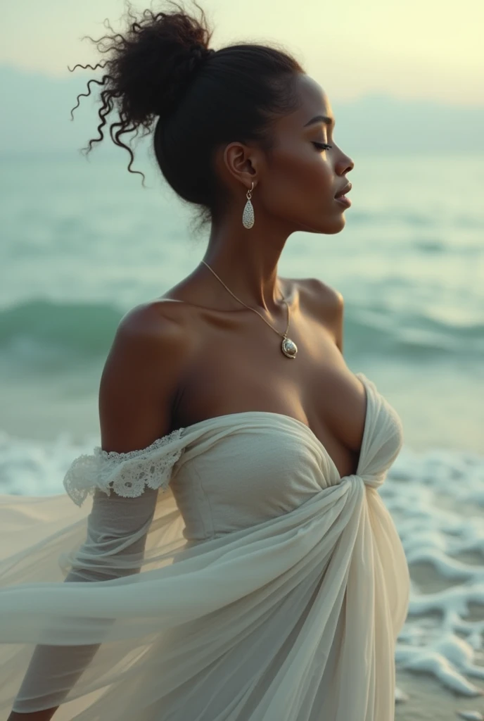 a more beautiful black woman, most full of grace is the , that comes and goes In a sweet swing towards the sea