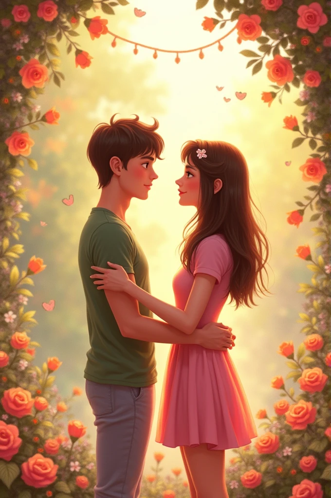 Today is birthday of my favourite girl my best friend. Maybe in future we will marry to each other. Generate a picture to wish her with full of sights that represents feelings. It should be like a wish card