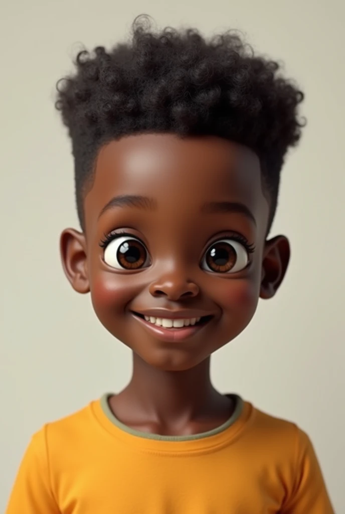 Un garçon ado Africain, photos réel,un emoji souriant réaliste humaines remplace son visage